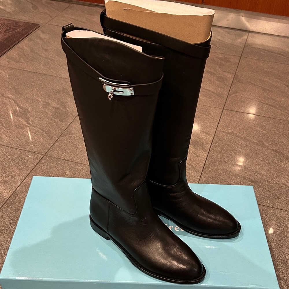 Tiffany & Fred Black Over the Knee Boots